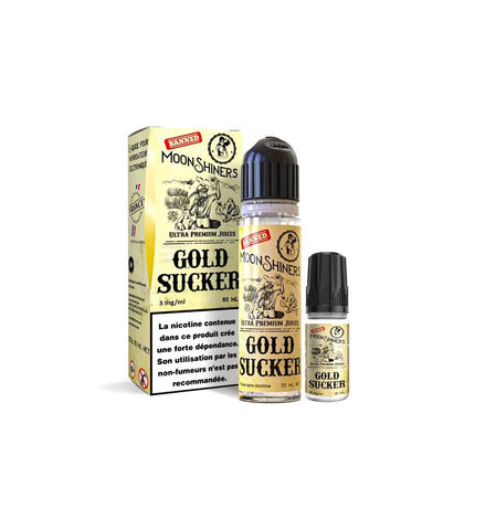 Gold Sucker 50ml + Booster 10ml - Moonshiners - Nicotine : 3mg - PrixVape