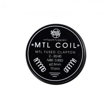 Mtl Coil Mtl Fused Clapton 2-30/40 ni80 0.80Ω 2.5mm 10pcs - Yachtvape - PrixVape