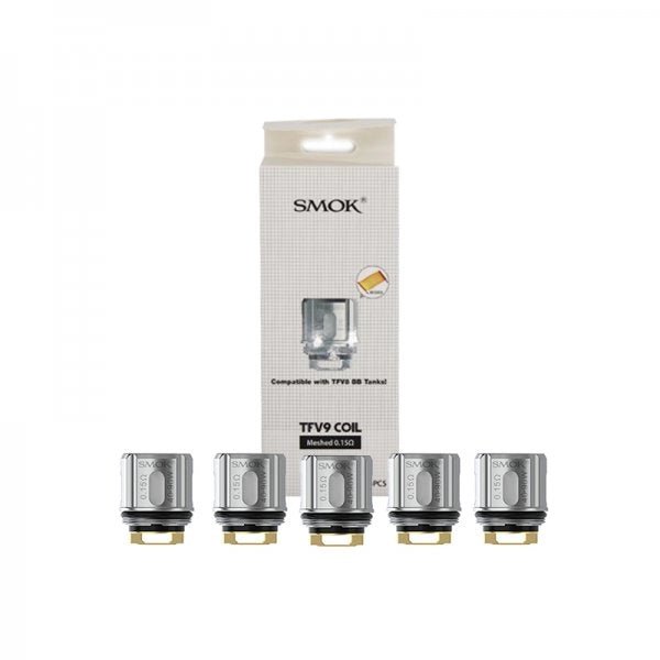 Résistances V9 Mesh 0.15Ω pour Tank TFV9 (5pcs) - Smoktech - PrixVape